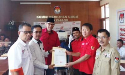 PDIP Mendaftar ke KPU Padang