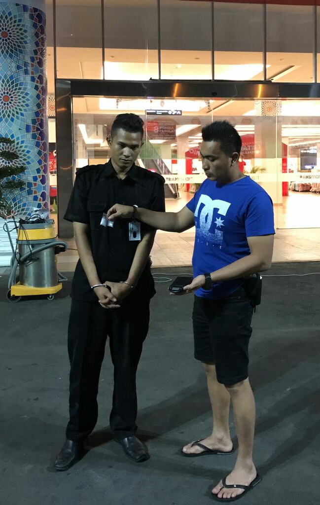 Polisi tangkap Security Sebuah Mall di Kota Padang