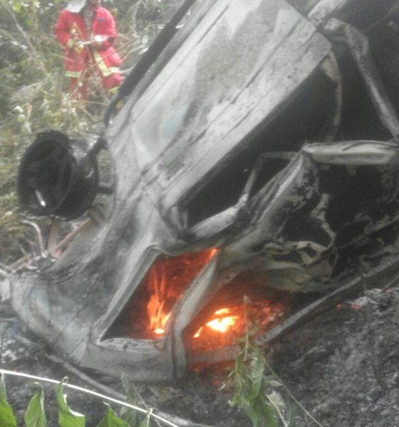 Mobil Terjun Kejurang Dan Terbakar, 1 Korban Tewas
