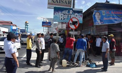 Truk Dilarang Masuk, Jalan Simpang Pasar Lubuk Alung Balah Hilir Dipasang Rambu Rambu