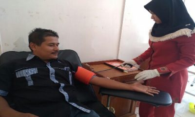 Wujud Soliditas Sesama, Puluhan Wartawan PWI Pariaman Gelar Aksi Donor Darah