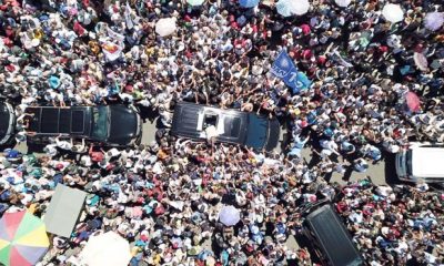 Penampakan Ratusan Ribu Massa pada Kampanye Prabowo di Padang