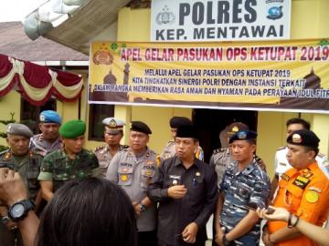 Tingkatkan Keamanan Saat Mudik Lebaran, Polres Mentawai Gelar Apel Gabungan Pasukan Ops Ketupat