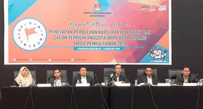 KPU Tetapkan Anggota DPRD Padang 2019-2024