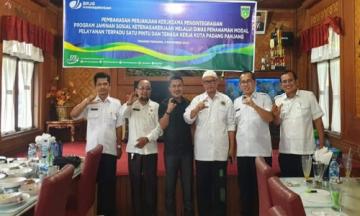 BPJS Ketenagakerjaan Bukittinggi Teken Perjanjian Kerjasama dengan PMPTSP Padang Panjang