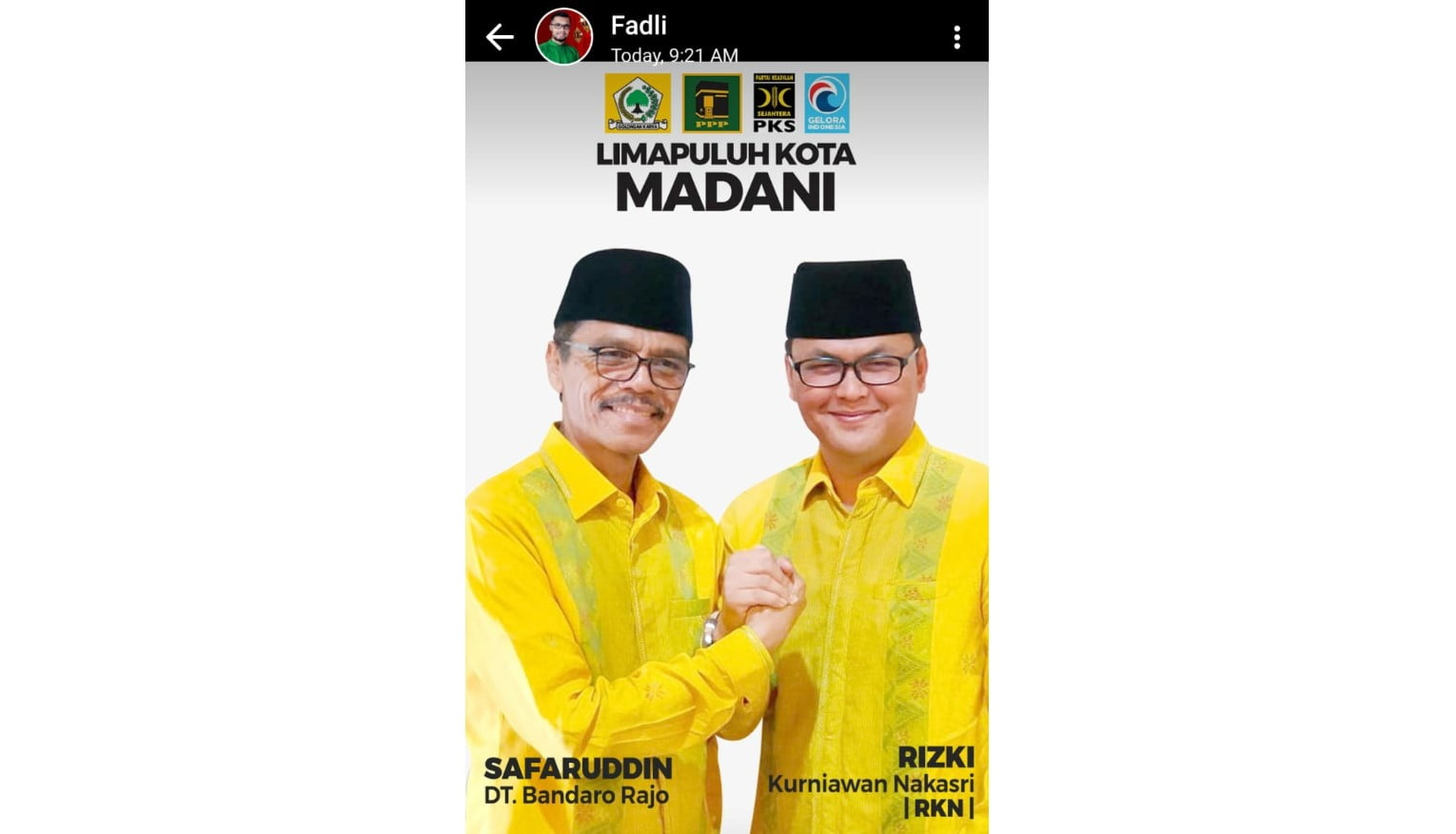Koalisi Partai Golkar, PPP, PKS dan Partai Gelora Segera Bentuk Tim Pemenangan Safaruddin-Rizki – Beritasumbar.com