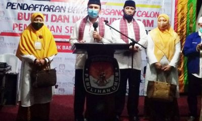 Trinda Farhan Satria-M. Kasni Bapaslon Terakhir Mendaftar ke KPU Agam