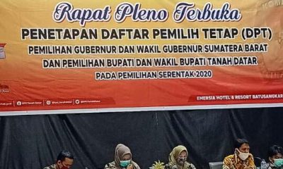 KPU Kabupaten Tanah Datar Gelar Pleno Daftar Pemilih Tetap ( DPT) – Beritasumbar.com