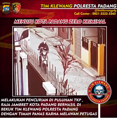 Tim Klewang Ringkus Raja Jambret Kota Padang – Beritasumbar.com