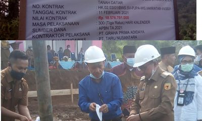 Peletakan Batu Pertama Proyek PDAM,Tokoh Masyarakat Lintau IX Koto Harapkan Kebutuhan Air Bersih Terpenuhi – Beritasumbar.com