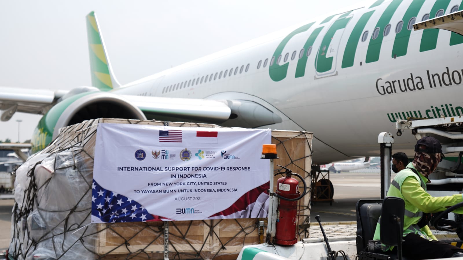 Bawa Alat Kesehatan, Citilink Terbang Langsung dari Amerika ke Indonesia  -